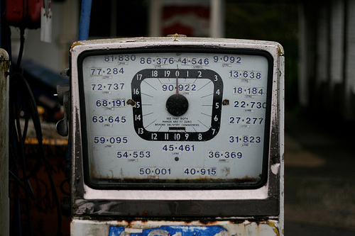 Disused petrol pump